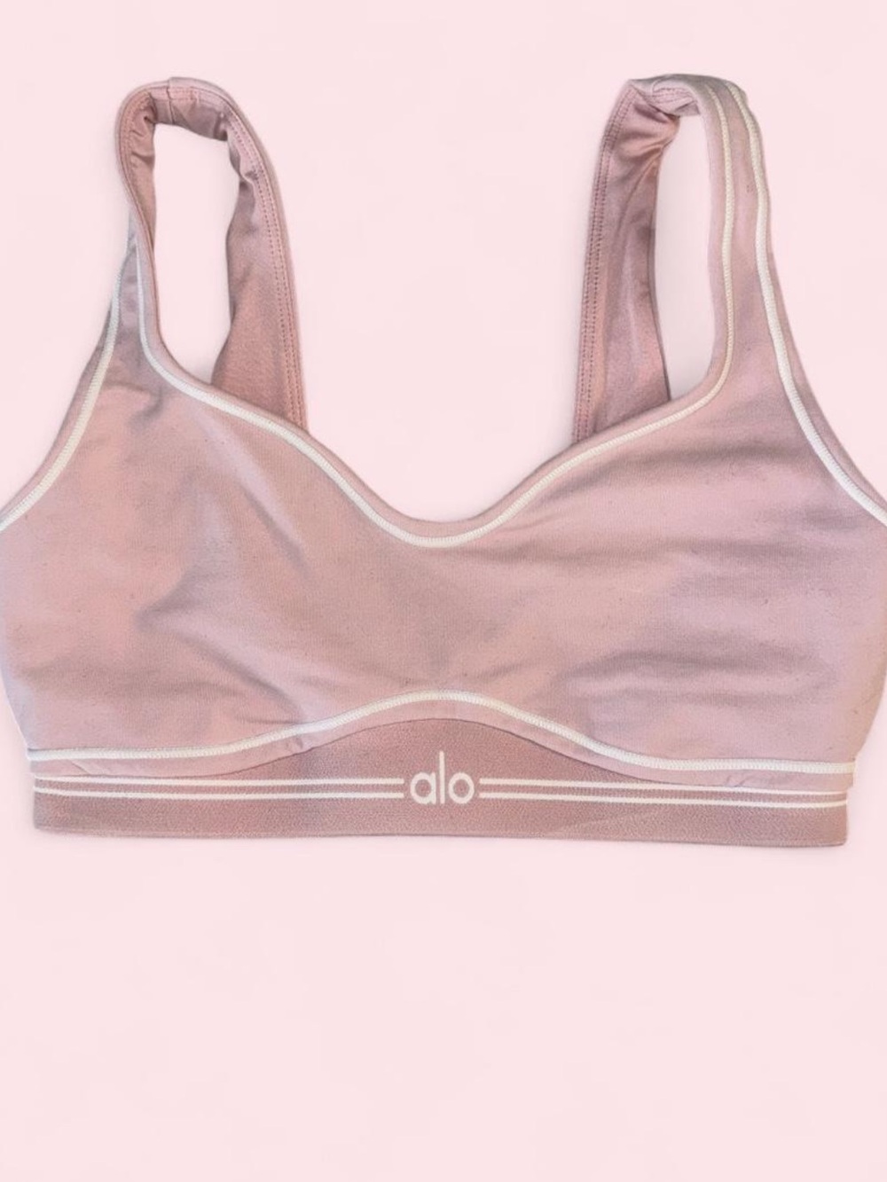 ALO Yoga Pink Seamless Sports Bra